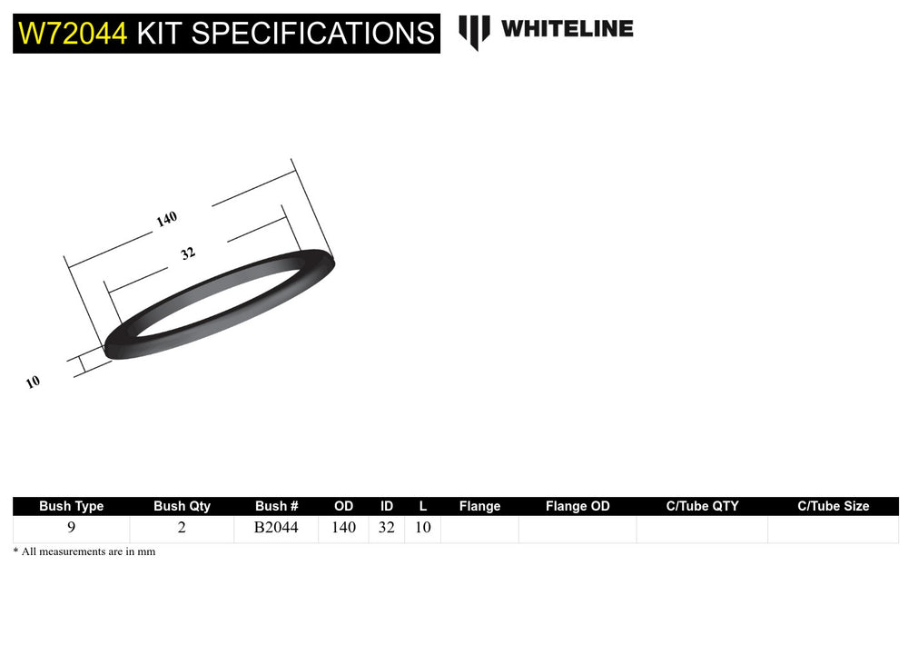 SPRING PAD LOWER BUSHING 14MM RIDE HEIGHT INCREASE