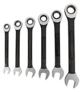 6PC SAE BLK RATCHET WRENCH SET