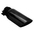 Black Powder Coated Stainless Steel Exhaust Tip 6 Inch Inlet Size: 2.0 Inch Outlet Size: 3.0 Inch Textured Black Go Rhino