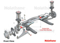 Control arm - lower inner rear bushing 2 Bushings 2 Tubes 2 Washers Grease