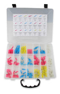 MSD Heat Shrink Terminal Kit 165 Piece Heat Shrink Terminal And Closed End Connector Kit, Spade, Butt, And Ring Terminals With 3:1 Heat Shrink MSD Ignition