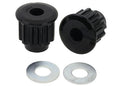 Control arm - lower inner rear bushing 2 Bushings 2 Washers Install Guide Grease