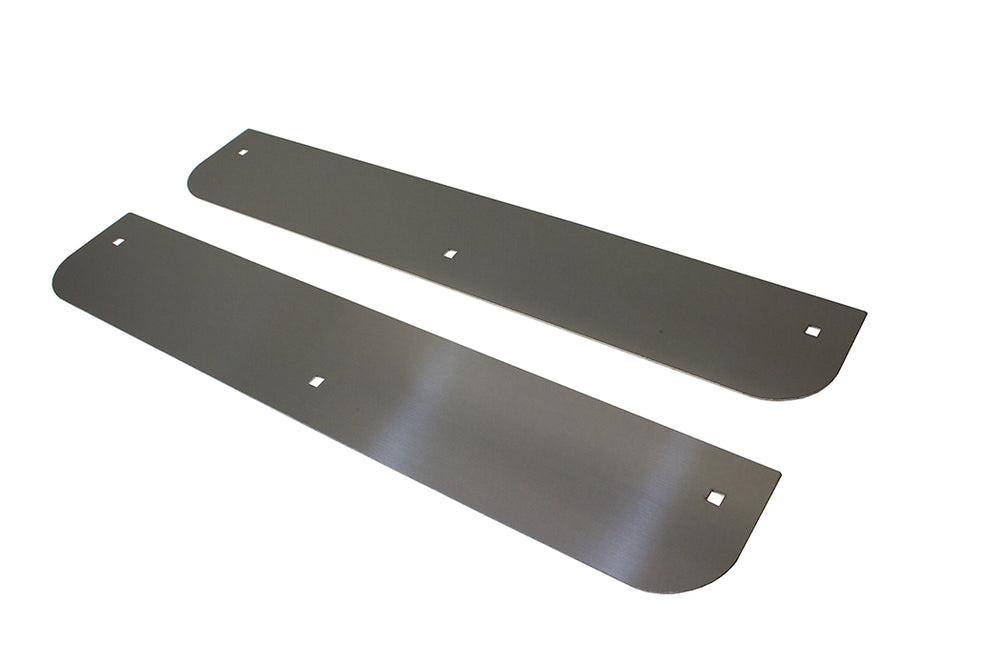 STAINLESS STEEL MUD FLAP WEIGHTS 19 IN. X 3.5 IN. FOR ALL DUALLY PICKUPS