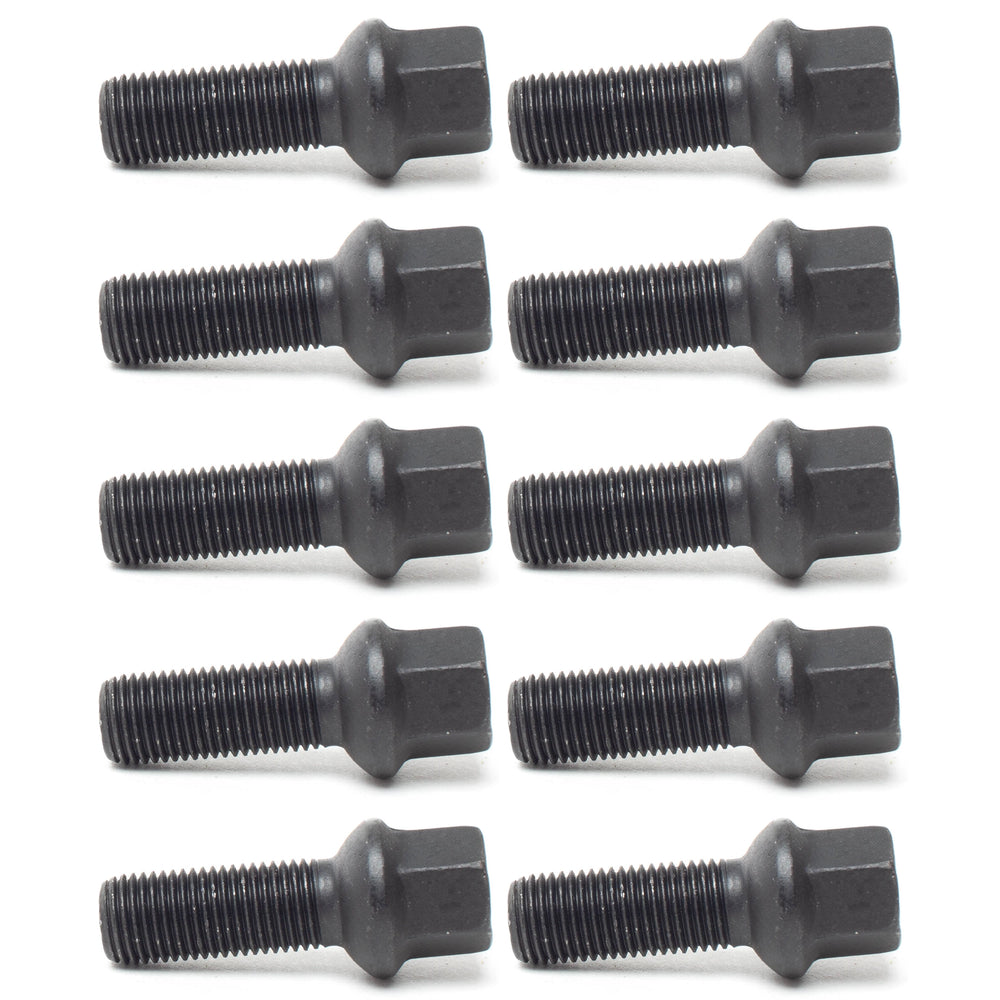 H&R Wheel Bolts 14 X 1.5 / Length 40mm / Mercedes Ball / Head 17mm - Black - Set of 10