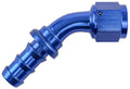 #10 45 Deg Push-On Hose End Black