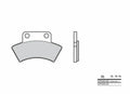 Brembo OE 89-93 Polaris Big Boss 4x6, 6x6 Middle Axle Brake 250cc Sinter Brake Pad - Front