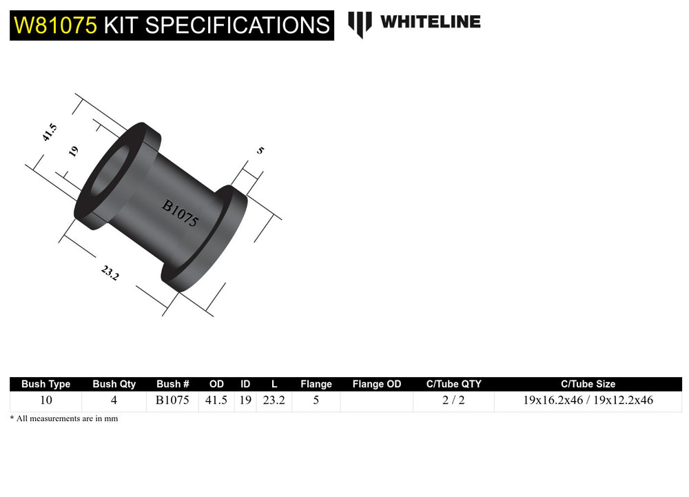 STRUT ROD TO CHASSIS BUSHING EXCL TURBO MODELS