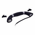 GRAB HANDLE W/ STAINLESS STEEL RINGS BLACK BLUE LED