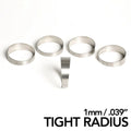 Ticon Industries 2.50in 45 Degree 1.26D/3.15in CLR Tight Radius 1mm Wall Titanium Pie Cuts - 5pk