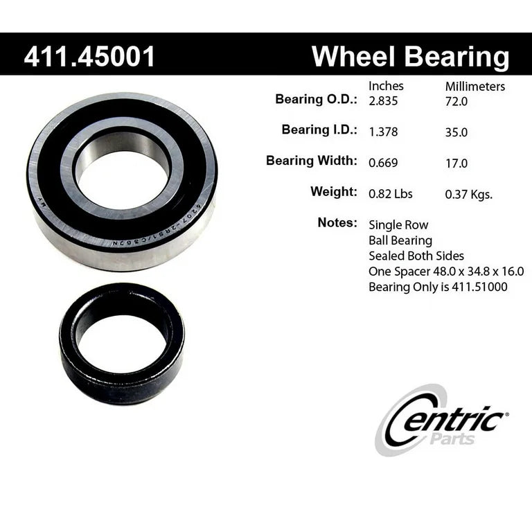 Centric 84-85 Mazda RX-7 Premium Ball Bearing - Rear