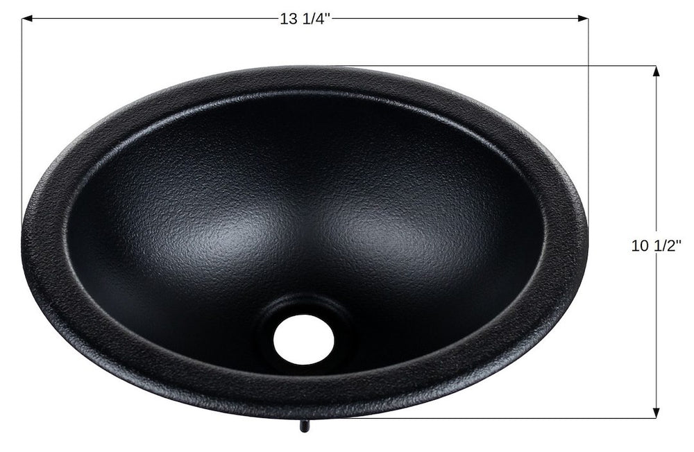 SINK, SO1013, OVAL, 10X13, BLACK