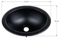 SINK, SO1013, OVAL, 10X13, BLACK