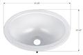 SINK, SO1013, OVAL, 10X13, POLAR WH