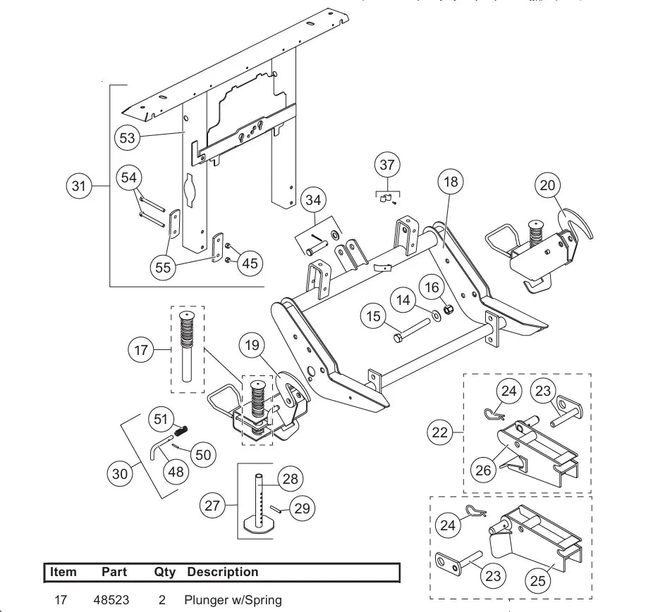SAM PLUNGER WITH SPRING TO FIT WESTERN PLOWS