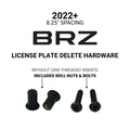 Billetworkz The World is Flat Plate Delete - Fits 2022 BRZ Fitment: Holes 8.25 Apart (Both Hardware Options)