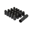 20 Lug Nuts 12mm x 1.50 Small Diameter Black Chm