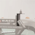 BackRack Antenna Bracket 3.50in Square with 7/8in Hole Safety Rack Louvered Insert
