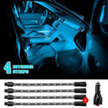 XK Glow Strip Single Color XKGLOW UnderglowLED Accent Light Car/Truck Kit Light Blue - 4x8In