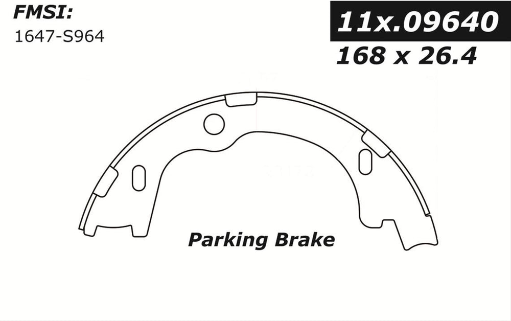 Centric Premium Parking Brake Shoes - Rear PB