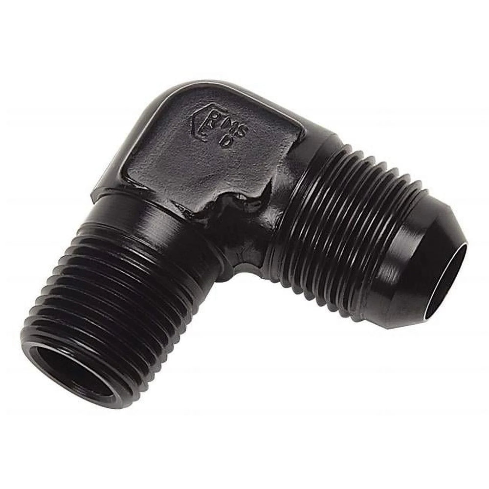 Russell Fitting -16 An Flare To 1in Npt 90 Deg Blk Anodize