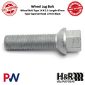 H&R Wheel Bolts 14 X 1.5 / Length 47mm / Tapered / Head 17mm - Black - Set of 10