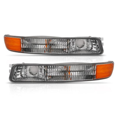 9906 SIERRA YUKON & XL PARKING TURN SIGNAL LIGHTS CHROME AMBER(OE)