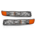 9906 SIERRA YUKON & XL PARKING TURN SIGNAL LIGHTS CHROME AMBER(OE)
