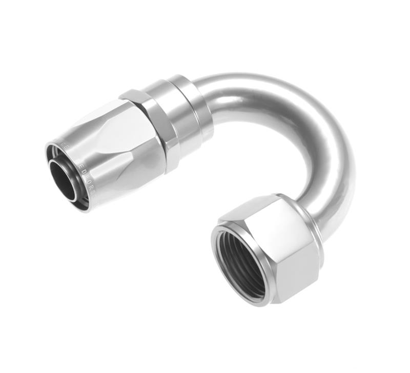 10 180 DEGREE FEMALE ALUMINUM HOSE END CLEAR