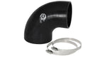 aFe Magnum FORCE CAI Univ. Silicone Reducing Coupler (4in. to 3.5in. ID) 90Deg. Elbow - Black