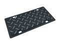 BLACKOUT DIAMOND PLATE PATTERN CARBON STEEL LICENSE PLATE