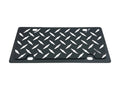 BLACKOUT DIAMOND PLATE PATTERN CARBON STEEL LICENSE PLATE