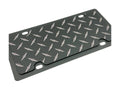 BLACKOUT DIAMOND PLATE PATTERN CARBON STEEL LICENSE PLATE