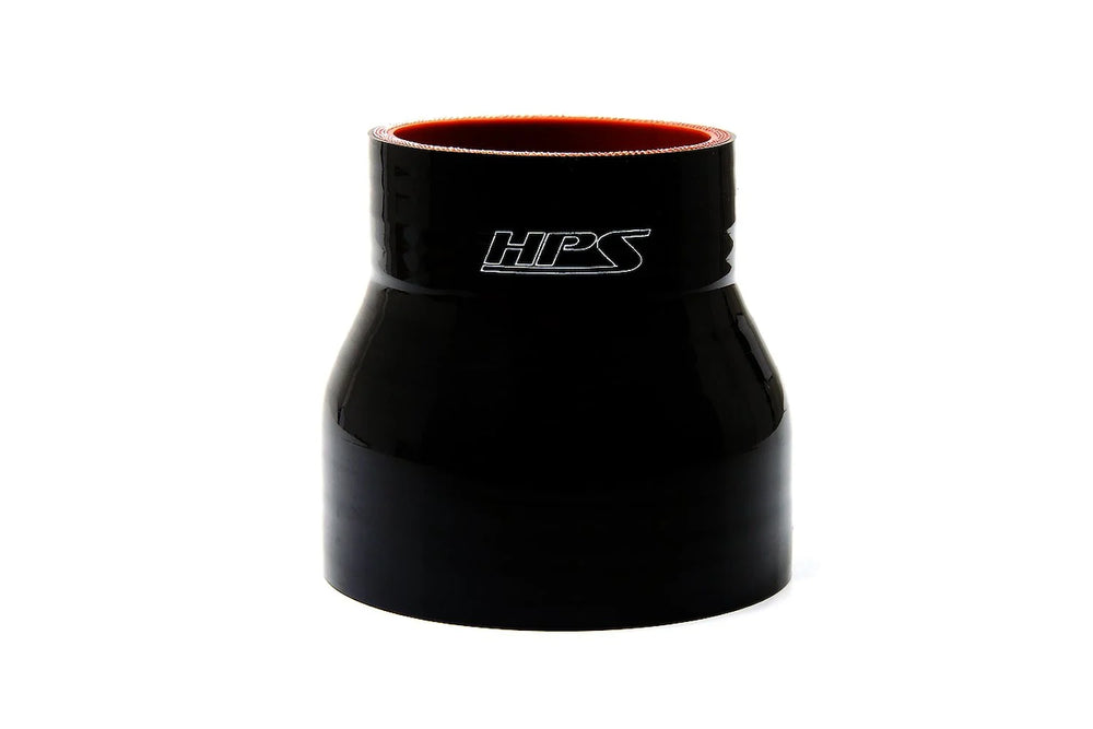 HPS Performance 2 - 3 ID 3 Long High Temp 4-ply Reinforced Silicone Reducer Coupler Hose Black (51mm - 76mm ID 76mm Length)