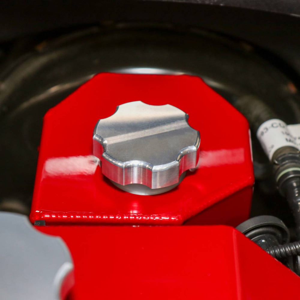 Cap Billet Brake Reservoir for 2011-2024 Ford Super Duty 6.7L Power Stroke Clear Anodized