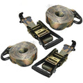 16FT X 11/4IN RATCHET TIEDN PRO GRADE+ CAMO 1000LBS.WLL(3000 BREAK STRENGTH) 2PK