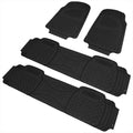 PVC FLOOR MAT 4 PIECES SET BLACK