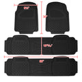 PVC FLOOR MAT 4 PIECES SET BLACK