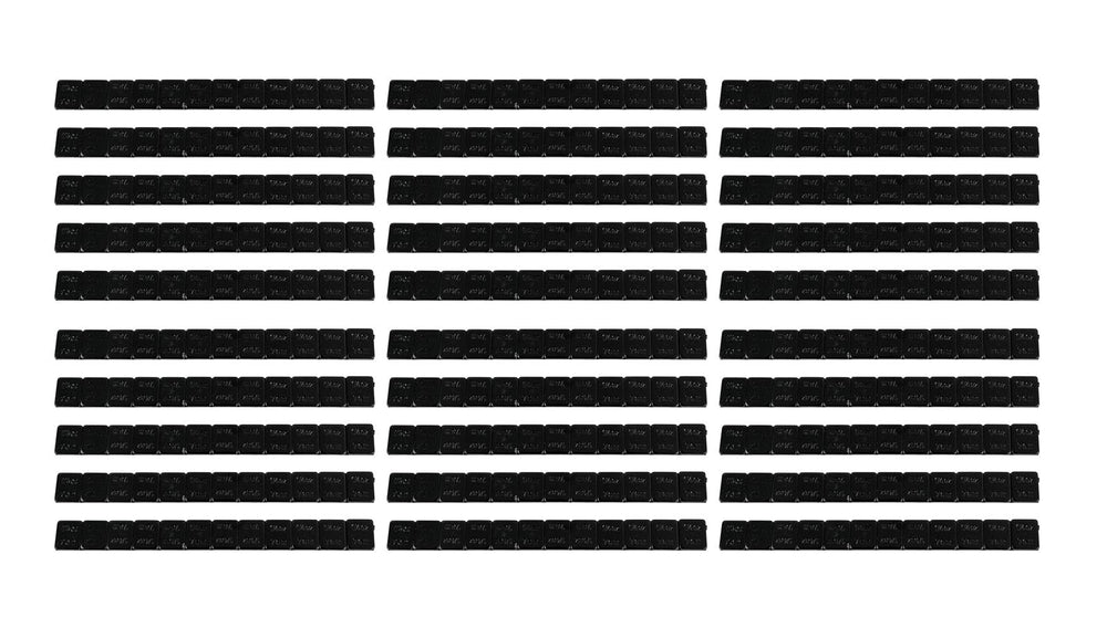 WHEEL WEIGHTS 1/4 OZ. BLACK STEEL STICKON WEIGHTS 30 STRIPS/3OZ PER STRIP