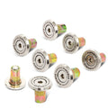 NRG M Style Fender Washer Kit TI Series M6 Bolts For Metal (Silver Washer/Silver Screw) - Set of 10
