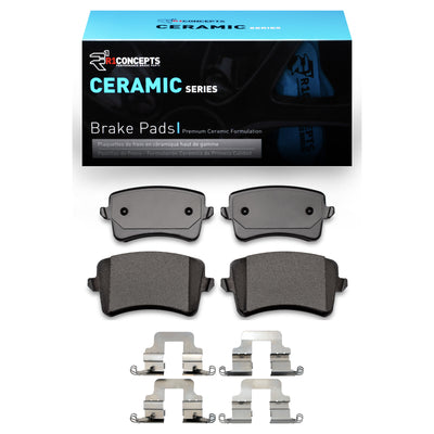 R1 08-17 Audi A4 (Mexico) Rear Ceramic Brake Pads & Hardware Kit