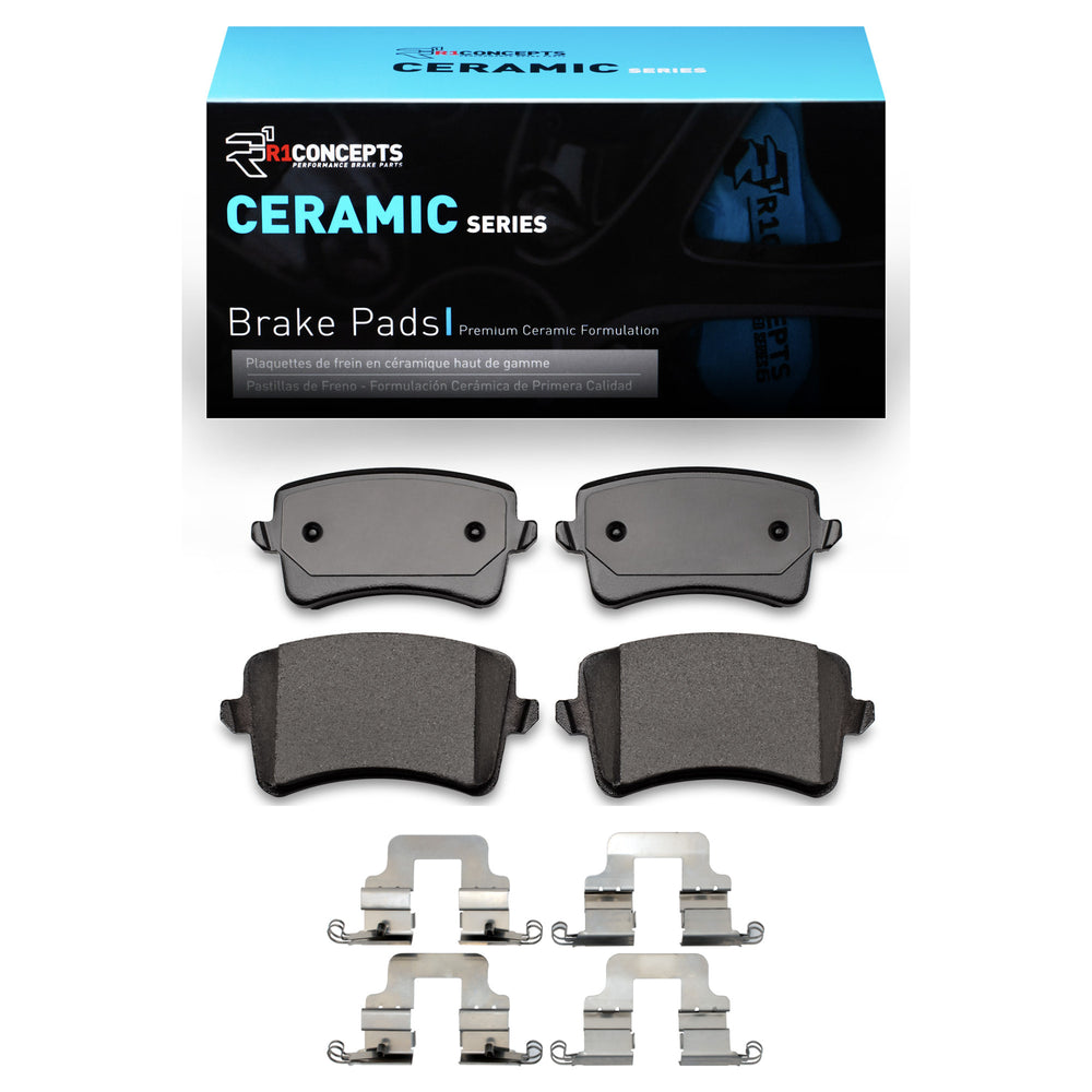 R1 08-17 Audi A4 (Mexico) Rear Ceramic Brake Pads & Hardware Kit