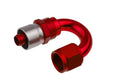 12 AN 180 DEGREE CRIMP STYLE HOSE END RED