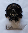 AMERICAN FORCE 2 ABS CENTER CAP CH GLOSS BLK - AFX307G