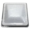 14 X 14 UNIVERSAL VENT WHT LID GALAVANIZED COLLAR W/WHT GARNISH RETAIL BOX