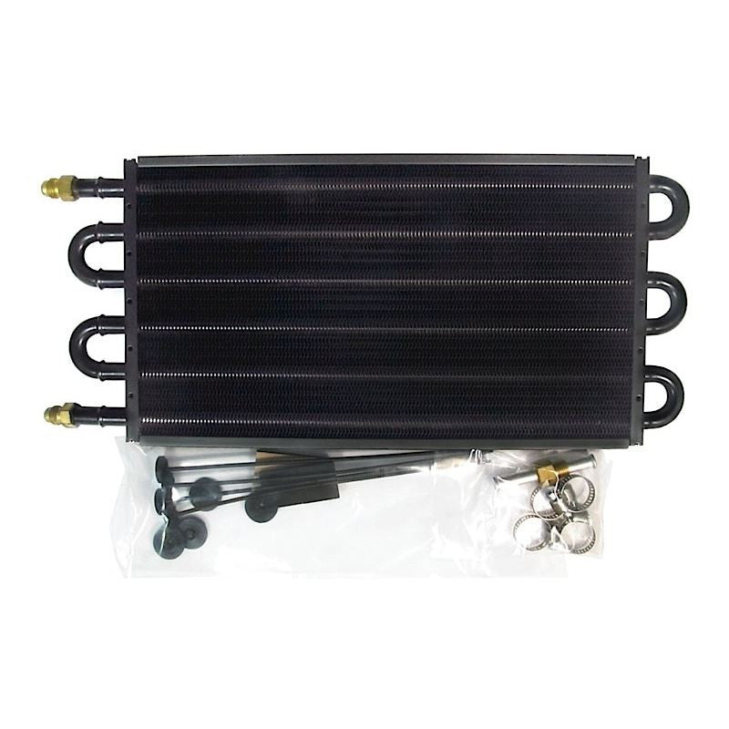 TRANSMISSION OIL COOLER RACE COOLER 6AN FITTINGS18000GVW 7 5/8IN X 17 1/2IN X 3/4IN