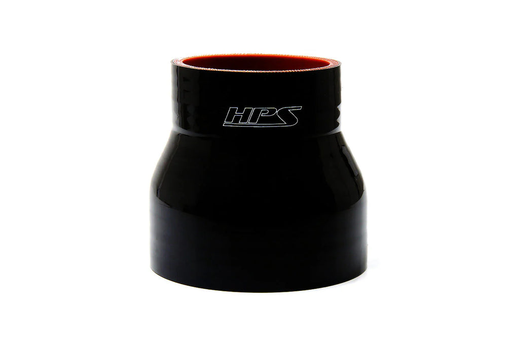HPS Performance 2.25 - 3 ID 3 Long High Temp 4-ply Reinforced Silicone Reducer Coupler Hose Black (57mm - 76mm ID 76mm Length)