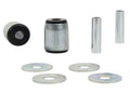 Trailing arm - lower front bushing 2 Shell Bushings 2 Tubes 4 Washers Install Guide Grease