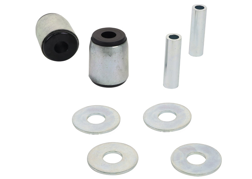 Trailing arm - lower front bushing 2 Shell Bushings 2 Tubes 4 Washers Install Guide Grease