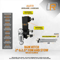 HITCH LOCK FOR B&W HITCHES 2IN & 2.5IN TOW AND STOW 10K LB & 18K LBFITS ADJUSTABLE BALL MOUNT ONLY