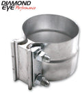 Exhaust Clamp 4 Inch Aluminized Torca Lap-Joint Clamp Diamond Eye